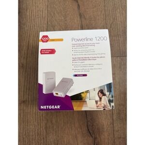 NETGEAR Powerline 1200 PL1200S With Box Extra Ethernet Cable